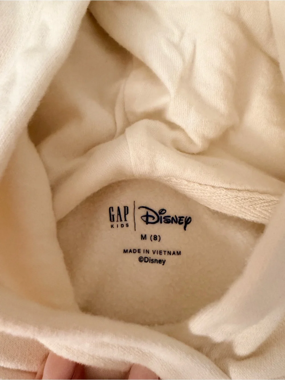 Warm White Hoodie with Classic Mickey Graphic